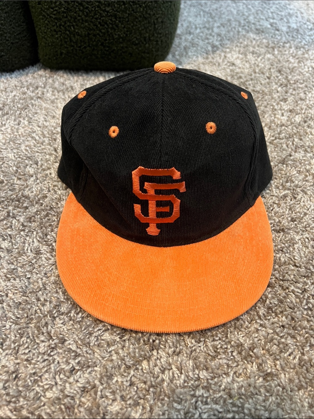 San Francisco Giants Corduroy hat - Black and Orange